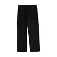 thumbnail image 5 of CIENVNSTG Mens Outdoor Work Casual Cargo Trousers Solid Plain Fabric Multi Side Utility Pockets Elastic Waist Straight Leg Lightweight Breathable Daily Commute Wear Pants Black 5XL, 5 of 7