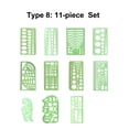 thumbnail image 4 of Linyer 1 Set Circle Stencil Plastic High-quality Convenient Use Eye-catching Templates for Drafting Exquisite Appearance Long Lifespan Type 8, 4 of 5