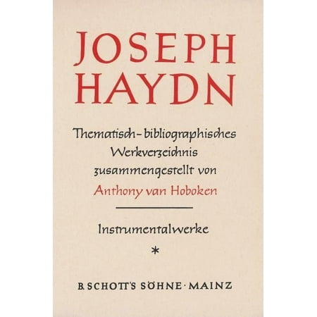 Haydn Thematic Catalog Vol. 1 (Hardcover)