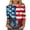 #0043-Light Blue, variant on Favoffer Women Graphic Tees 3/4 Sleeve Round Neck Independence Day Print Loose Casual Tops Boho Blouses Holiday Festival Outdoor Leisure