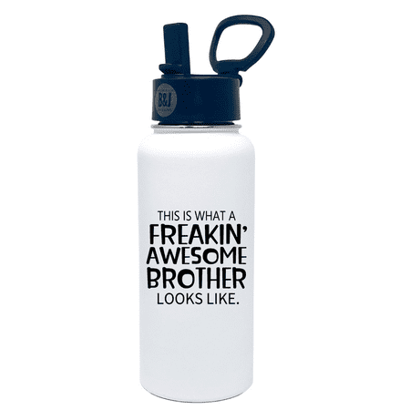 

Freakin Awesome Brother White 32 oz Water Bottle