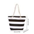 thumbnail image 3 of CHUMUD Women's Striped Canvas Beach Bag - Thick Rope Handles, Large Tote for Pool, Shopping & Vacation, 3 of 4