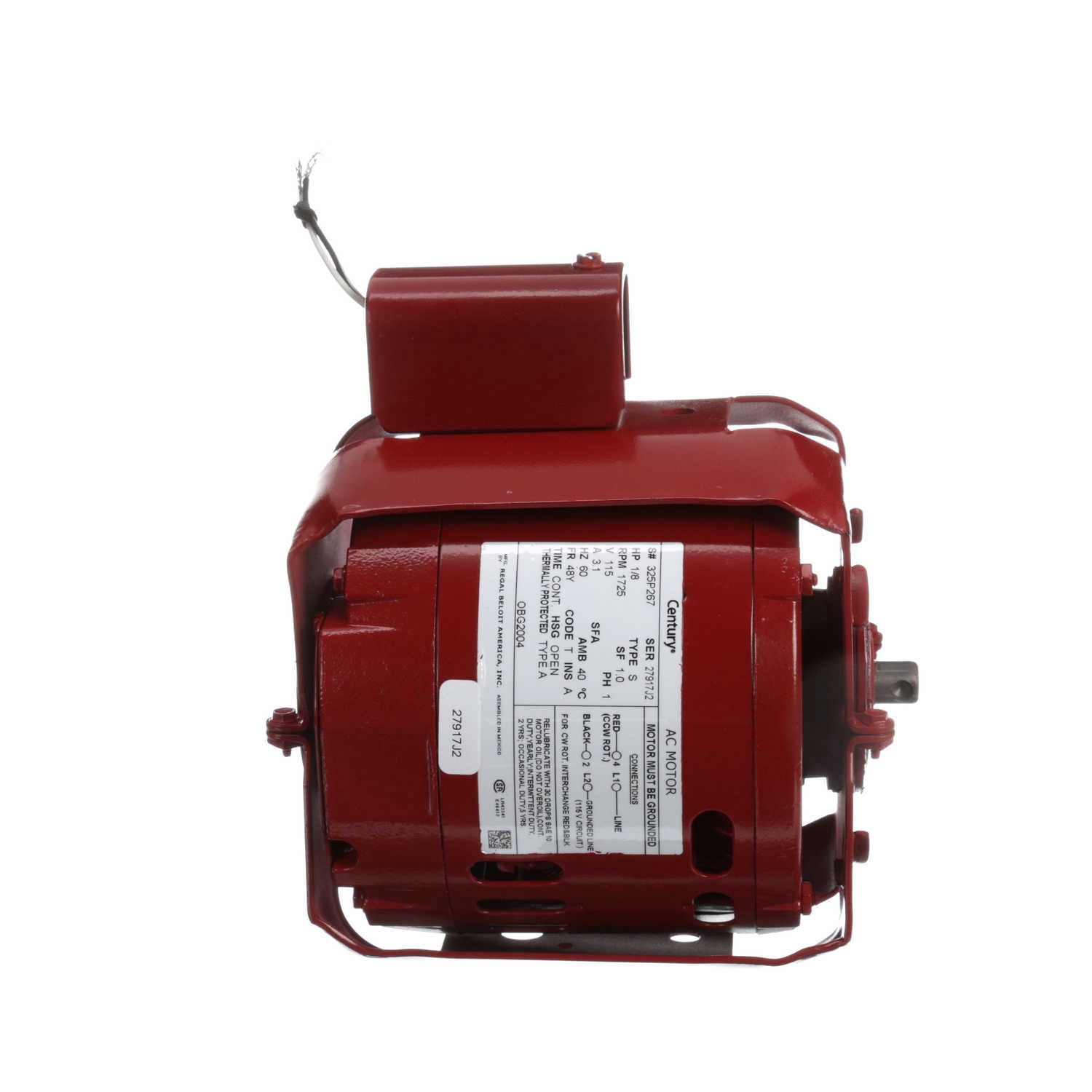 OBG2004 Hot Water Circulator Pump Motor 1/8 HP