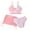 Pink, variant on Teen Bathing Suits Teen Girl's Leopard Print Fashion Swimsuits Sleeveless Quick Dry Bikini Bathing Suit with Coverup Skirt Girls Swimsuit Pink 6 Years-7 Years