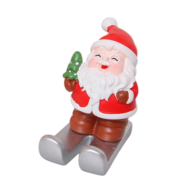 Adorno de soporte para teléfono BLESIY Papá Noel 6,5 cm x 4 cm x 7 cm