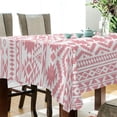 thumbnail image 3 of Pink Tribal Pattern Tablecloth 60" x 90" Rectangle Table Cloth Stain-Resistant Dining Table Cover for Home Dinner Party House Decor, 3 of 7