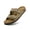khaki, variant on Unisex Genuine Suede Summer Sandals Arch Support Cork Footbed Slide Sandals with Double Adjustable Buckle for Women Men Summer Outdoor Slides