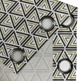 thumbnail image 4 of Ambesonne Abstract Grommet Curtain, Angled Stripes Mosaic, 50" x 84", Tan Black White, 4 of 6