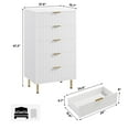 thumbnail image 2 of Kselythan Fluted 5 Drawer Dresser, 48inch Tall Modern Chest of Drawers with Deep Drawers and Wide Top, Wooden Dresser Organizer for Bedroom，Living Room, Hallway, Kids Room, 2 of 8