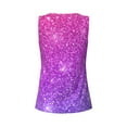 thumbnail image 5 of Sigee Purple Glitter for Women's Workout Tank Top,Running Tank Tops,Sleeveless Gym ClothesLarge, 5 of 8