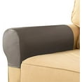 Sofa Armrest Cover, Stretch Armchair Slipcover, PU Leather AntiSlip