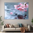thumbnail image 6 of Mudket Water Droplet on Cherry Blossom Canvas Wall Art, Framed Floral Print, Ready to Hang Wall Decor for Bathroom Living Room Office, Serene Nature Artwork - 12"L x 8"W, 6 of 10