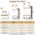 thumbnail image 2 of ACE-Travel,20"28" Hardshell Luggages Sets and 12" Cosmetic Case(3PCS) with TSA Lock,Double Spinner Wheels,Telescopic Handle,Durable,Lightweight,ABS Suitcase Sets(White), 2 of 8