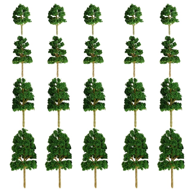 Billuyoard Paquete de 20 plantas artificiales en miniatura de plástico paisaje árboles falsos simulados diseño decoración accesorios Decoración del hogar