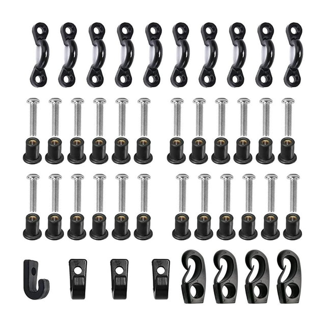 Kayak Pad Eyes Kit Deck Loops Ganchos en Tornillos Durable para Suministros de Barcos