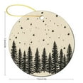thumbnail image 2 of Christmas Ornament Pine Trees And Snowflakes Customized Round Ceramic Ornament Pine Tree Forest Christmas Home Office Tree Decorations Holiday Present, 2 of 5