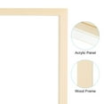 thumbnail image 3 of Unique Bargains 4x4 Wood Picture Frames, Double Sided Acrylic Plant Specimens Frame Natural Color, 3 of 5