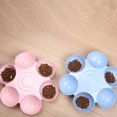 thumbnail image 3 of BeesClover Pet Cat 6-grid Petals Bowls Multi-function Appropriate Height Drinking Water Feeding Bowl Pet Supplies, 3 of 9