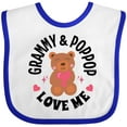 thumbnail image 3 of Inktastic Grammy and Poppop Love Me Bear Girls Baby Bib, 3 of 4