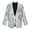 Blue Deer Toile De Jouy, variant on Xoenoiee Green Tropical Palm Leaf Blazers for Women Business Casual Long Sleeve Button Down Notch Lapel Open Front Suit Jacket, Dressy Work Blazer with Pockets, Winter Fall Outfits, XS