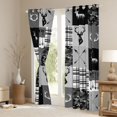 thumbnail image 3 of Homewish Jungle Deer Moose Curtains Pack of 2 (42x84 Each) for Men, Grey Camo Buffalo Curtains Blackout, Rustic Hunting Theme Bedroom Curtains, Window Curtains Decor, 3 of 6