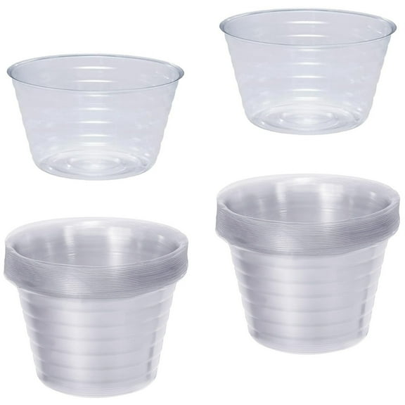 20 Pack Clear Plant Saucer Drip Trays,Happon 5 inch Plant Plate Dish,Plastic Plant Pot Saucers Flower Pot Set for Indoor Flower Pots and Planters