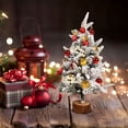 thumbnail image 5 of Gcvizuso Christmas Tree, Christmas Tree Decorations, New Flocking Small Tree Green Table Decoration Christmas Tree Christmas Decoration Mini Table Decoration Holiday Props, 5 of 7