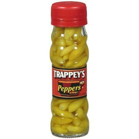 Trappeys Peppers in Vinegar, Hot, 4.5 oz (2 Pack)