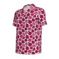 thumbnail image 2 of Rocae Rose Flowers for Men's Short Sleeve Polo Shirt, Quick Drying Performance Moisture Wicking Sports Men's Golf Shirt X-Large, 2 of 9