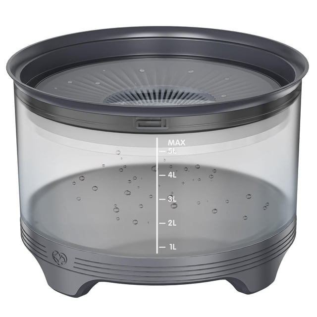 Plato de Agua para Perro UPSKY de Gran Capacidad Antideslizante 5.5L