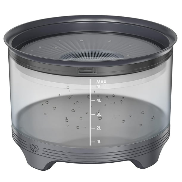 Plato de Agua para Perro UPSKY de Gran Capacidad Antideslizante 5.5L