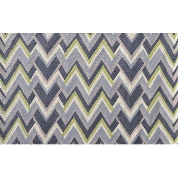 THE RUG MARKET25493E Grey vector pp acrylic hook rug