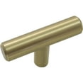 thumbnail image 2 of Laurey Melrose T-Bar Knob - Satin Brass Steel, Solid Brass T Bar Knob - 2 In., 2 of 2