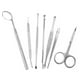 thumbnail image 5 of Kit de Herramientas de Tijeras Removedor de Espinillas de Acero Inoxidable 7 Piezas Perfecl Plata, 5 of 8