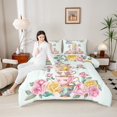 thumbnail image 4 of Manfei Flowers Teatime Party Bedding Comforter Set 2pcs for Girls Boys,Romantic Vintage Aesthetics Twin Comforter Sets Microfiber,Floral Rose Fruit Breathable Bedding Set,Luxury Bedroom Decor, 4 of 8