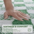 thumbnail image 3 of GRANNY SAYS Checkered Bathroom Rug, Absorbent Microfiber Ultra Soft Bath Mat Washable, Non-Slip Bath Rugs, 24" x 16", Green, 3 of 9