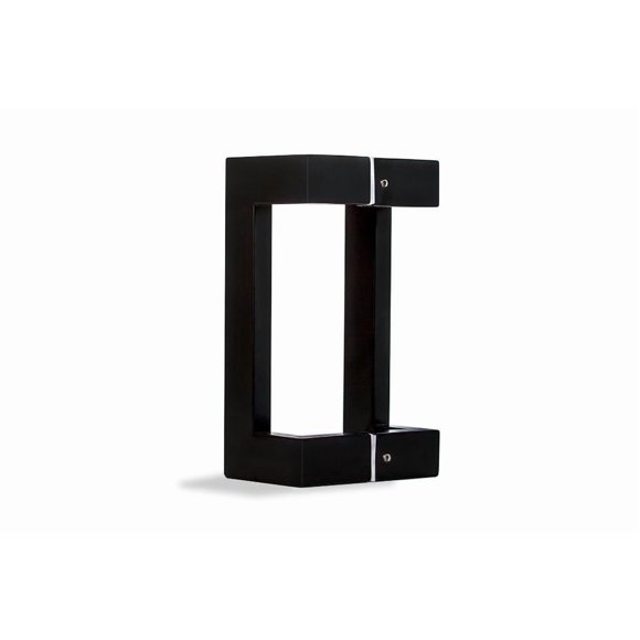 24 Inch Matte Black Door Handles Offset, Modern Stainless Steel Entry Door Handle Pull for Interior Exterior Home Office Commercial Store Shop Double Doors Single Door, Square Rectangular Shaped Bar