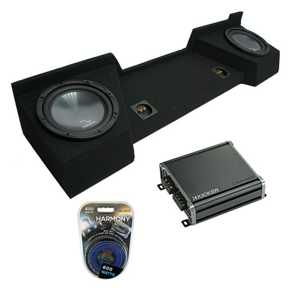 2007-2013 GMC Sierra Ext Cab Truck Harmony R104 Dual 10" Sub Box & CXA400.1 Amp
