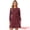 Burgundy, variant on DARING DIVA Women's Knitted Sweater Crew Neck Midi with Belt Dress XS Black