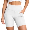 thumbnail image 2 of WAGUTH Summer Casual Workout Shorts with Pockets,White,S, 2 of 6