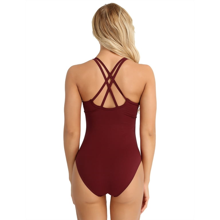 AB28 Skin Tone Camisole Leotard with Supportive Built-In Bra