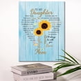 thumbnail image 3 of Gifts for Daughter Canvas Poem Prints Framed Poster Wall Art for Daughter from Mom-Meaningful Daughter Gifts,Daughter Home Bedroom Living Room Wall Decor- Love Shaped Sunflower, 3 of 4
