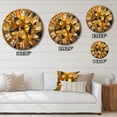 thumbnail image 4 of Designart "Fractal Tide in Gold and Black VI" Geometric Oversized Wall Clock, 4 of 5