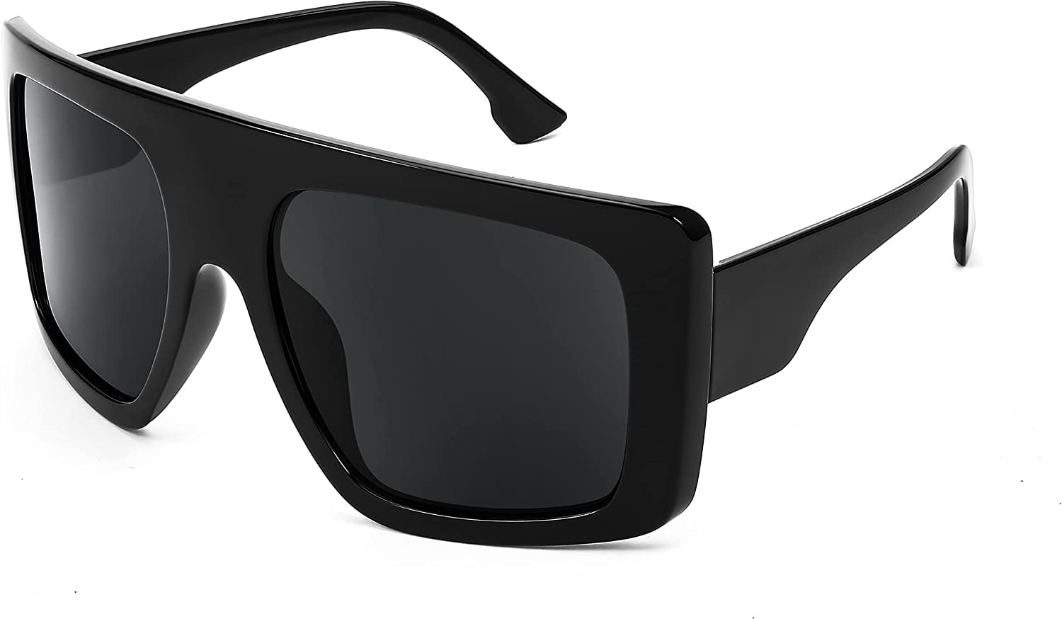 Women Sunglasses, Oversized Square Flat Top Shield Shades for Men B4060 FEISEDY Fashion Flat Top Sunglasses Oversized Square Shades  main image 2
