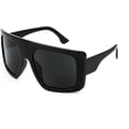 thumbnail image 5 of FEISEDY Large Square Baddie Oversized Women Sunglasses Shield Men Fashion Flat Top Wrap Baddie Shades B5040, 5 of 8