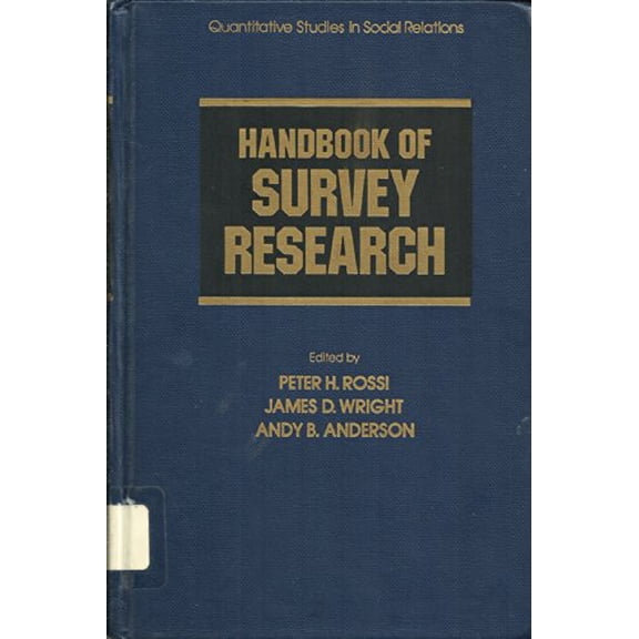 Pre-Owned Handbook of Survey Research, 9780125982269, 0125982267, Hardcover,