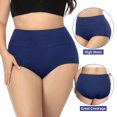 thumbnail image 5 of Loritta Womens Panties Plus Size Underwear for Women High Waisted Cotton Panties Full Coverage Briefs for Ladies, 4 Pack, XL-5XL, 5 of 6