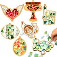 thumbnail image 1 of Lightwish Azulejos de Mosaico de Vidrio DIY para Kits de Manualidades, 7 Pzas Adornos Creativos de Temporada con Base de Madera y Agujero para Decoración Del Día de San Valentín y Pascua Decoración, 1 of 9