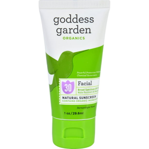 Goddess Garden Sunscreen Counter Display Organic Facial SPF 30 Tube 1 oz Walmart