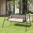 thumbnail image 2 of Gymax Swing Stand for Porch Heavy-Duty Metal Swing Frame w/ 2 Hanging Rings, 2 of 9